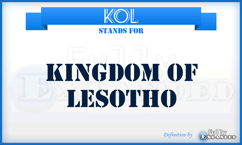 KOL - Kingdom of Lesotho
