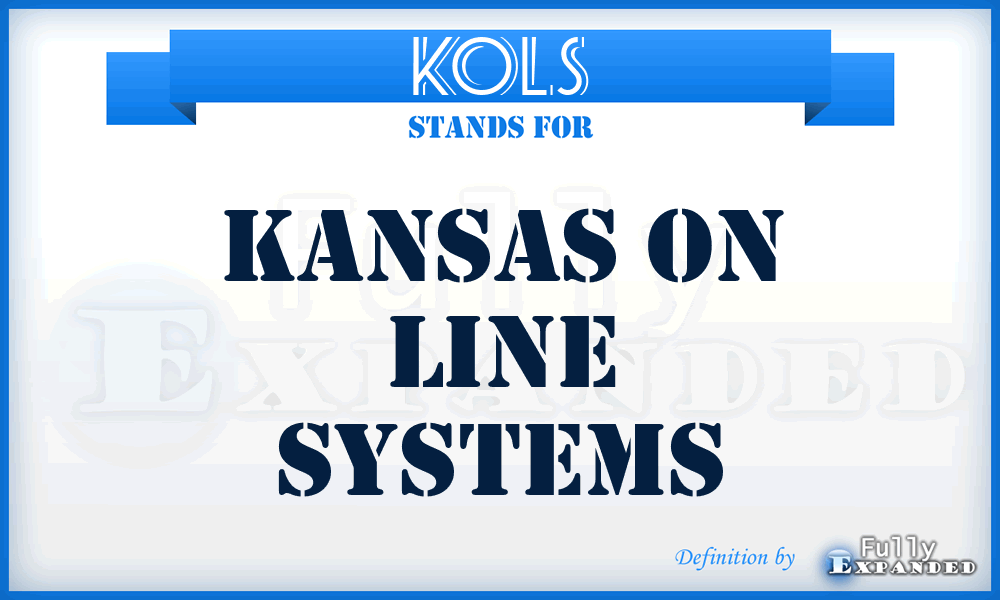 KOLS - Kansas On Line Systems