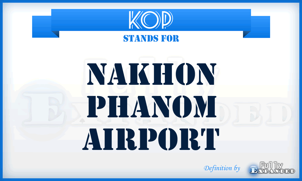 KOP - Nakhon Phanom airport