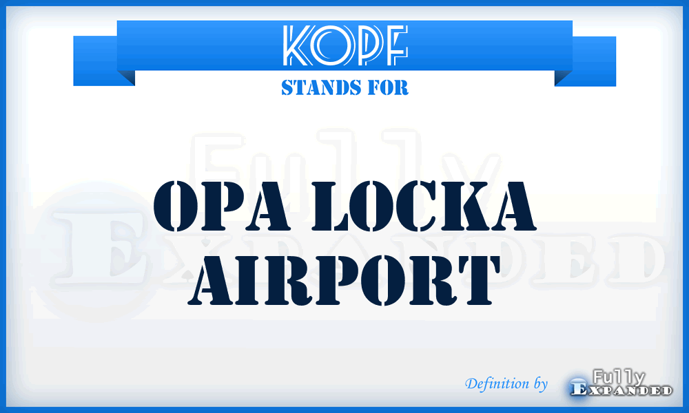 KOPF - Opa Locka airport