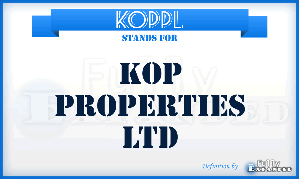 KOPPL - KOP Properties Ltd