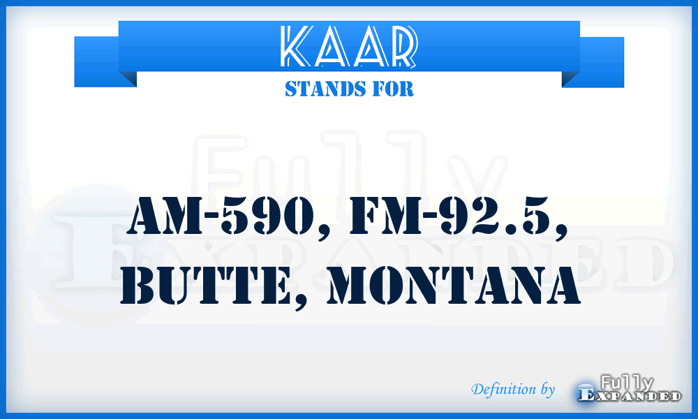 KAAR - AM-590, FM-92.5, Butte, Montana