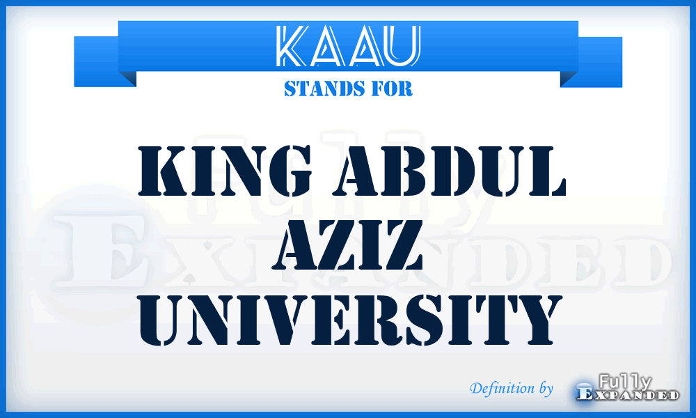 KAAU - King Abdul Aziz University