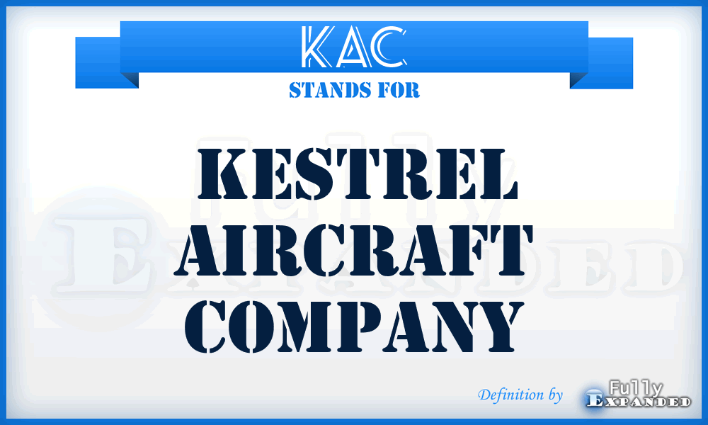 KAC - Kestrel Aircraft Company