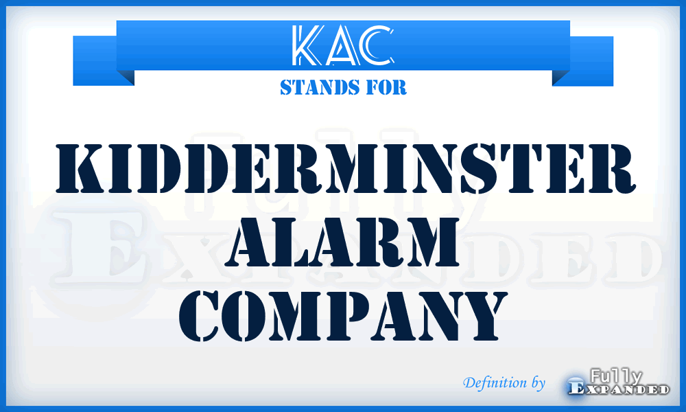 KAC - Kidderminster Alarm Company