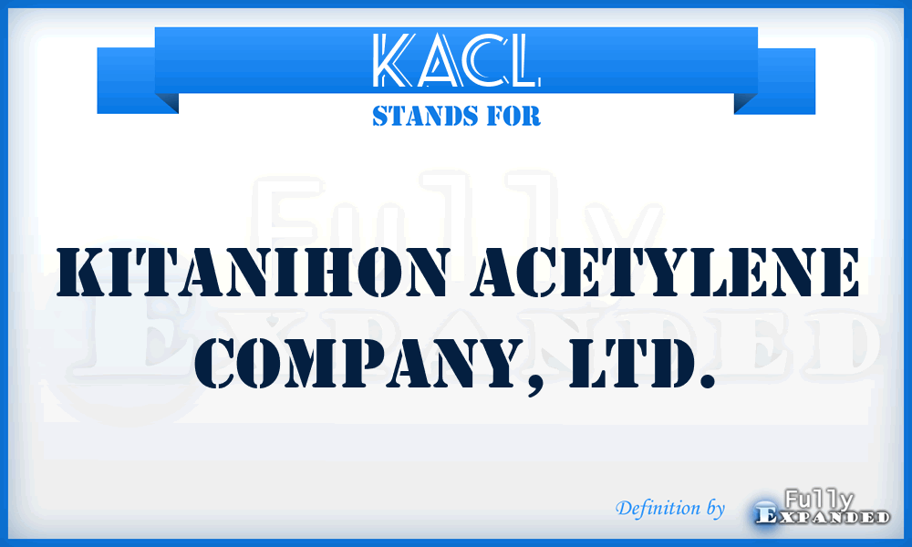 KACL - Kitanihon Acetylene Company, Ltd.