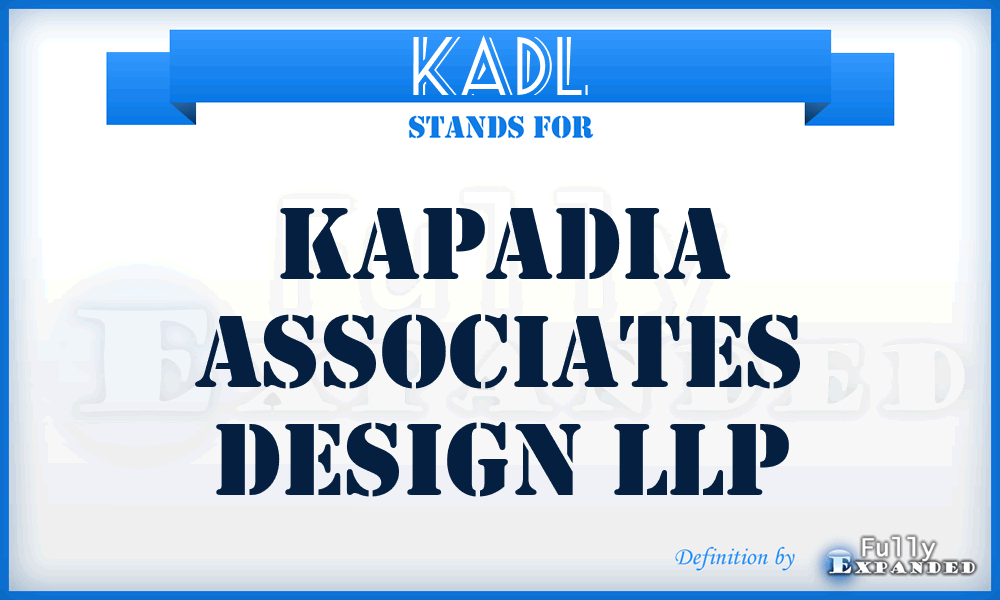 KADL - Kapadia Associates Design LLP