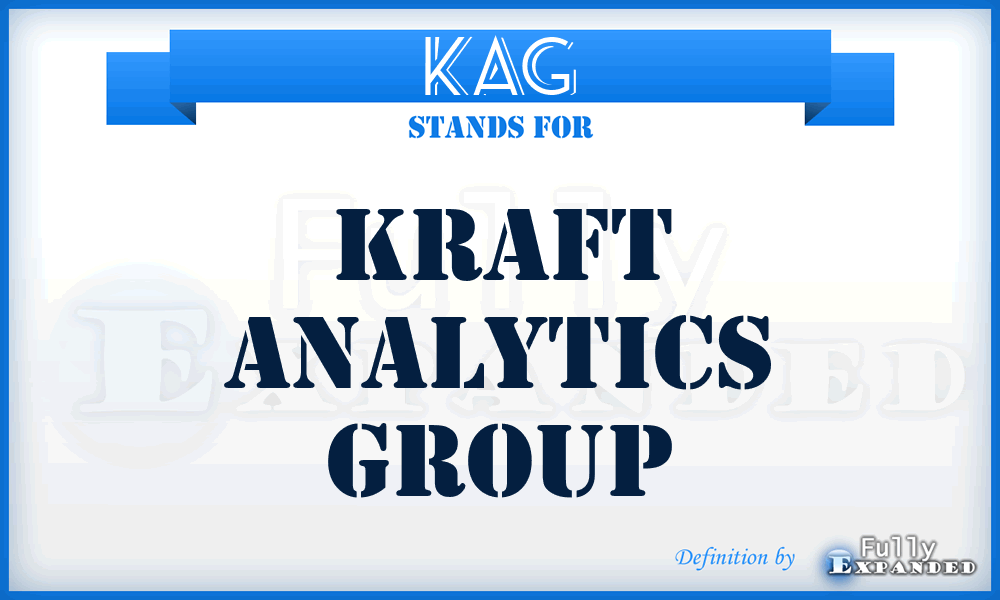 KAG - Kraft Analytics Group