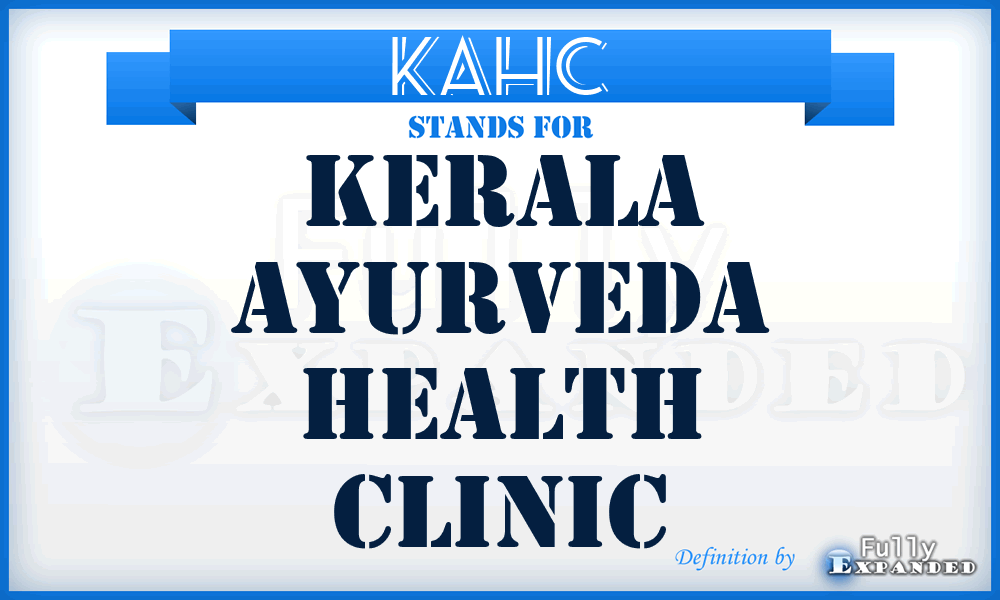 KAHC - Kerala Ayurveda health clinic