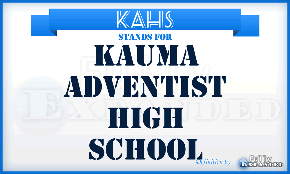 KAHS - Kauma Adventist High School