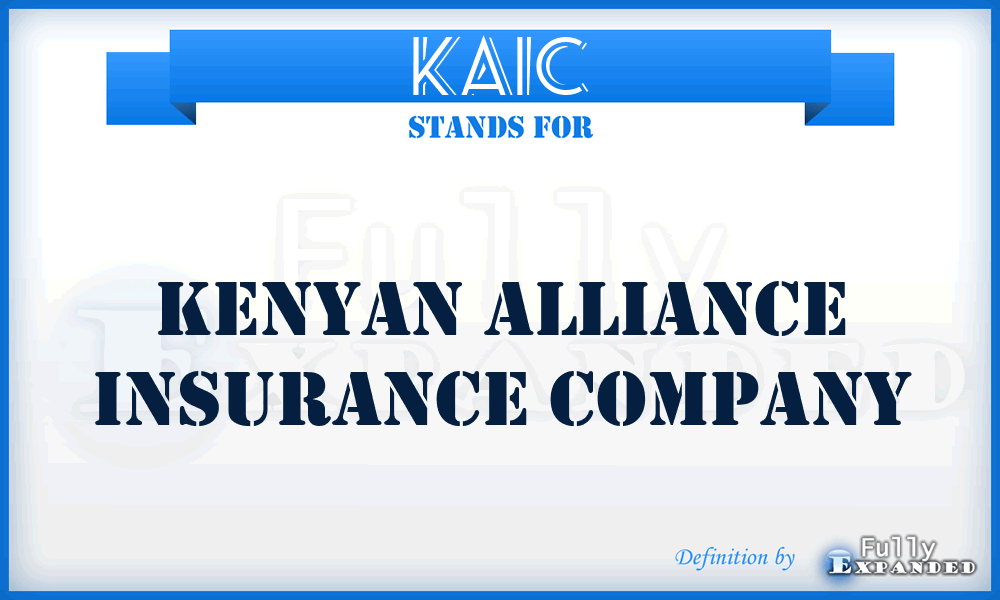 KAIC - Kenyan Alliance Insurance Company