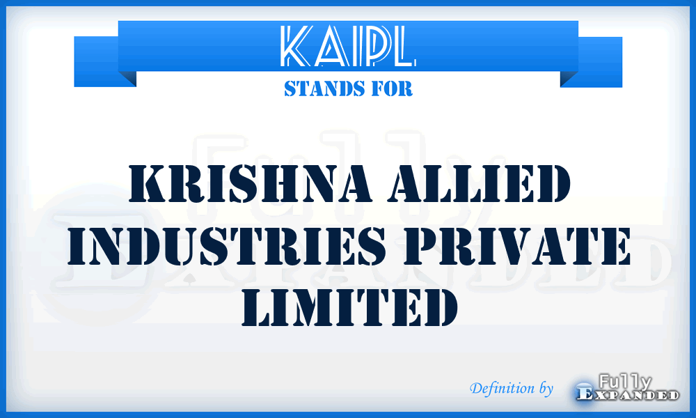 KAIPL - Krishna Allied Industries Private Limited
