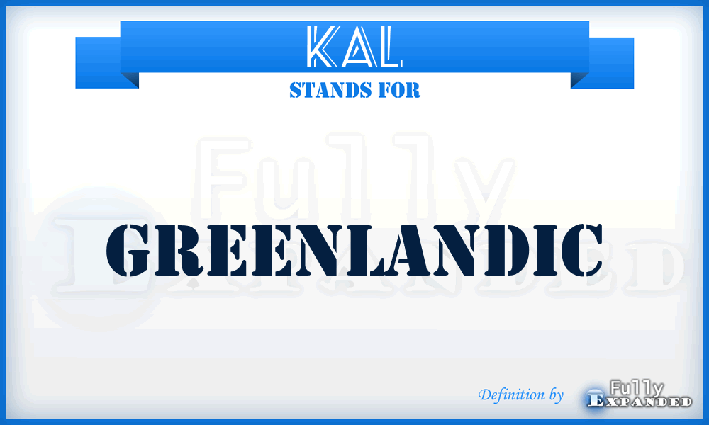 KAL - Greenlandic