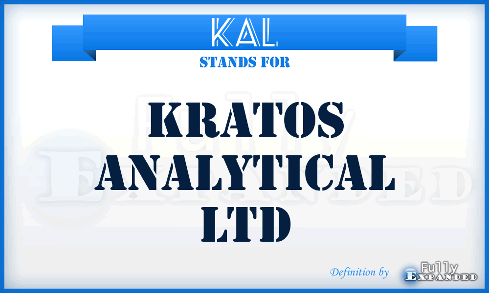 KAL - Kratos Analytical Ltd