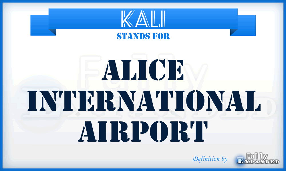 KALI - Alice International airport