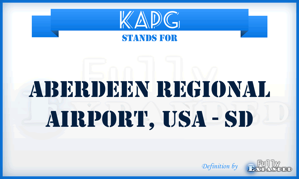 KAPG - Aberdeen Regional Airport, USA - SD