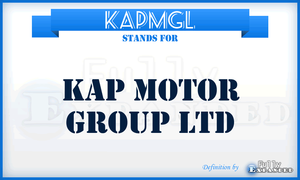 KAPMGL - KAP Motor Group Ltd
