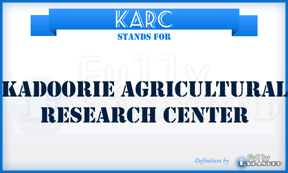 KARC - Kadoorie Agricultural Research Center