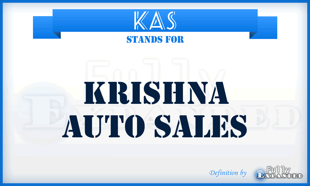 KAS - Krishna Auto Sales