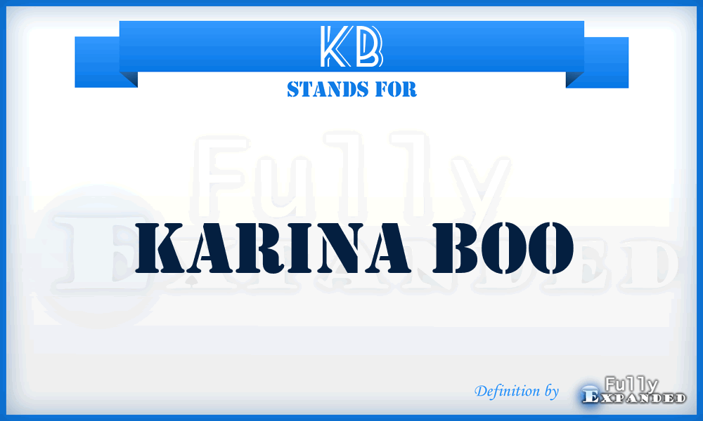 KB - Karina Boo