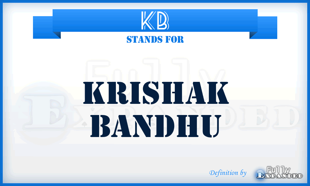 KB - Krishak Bandhu