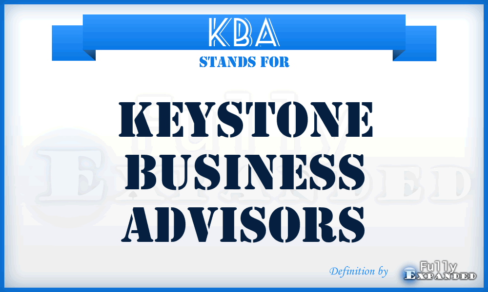 KBA - Keystone Business Advisors