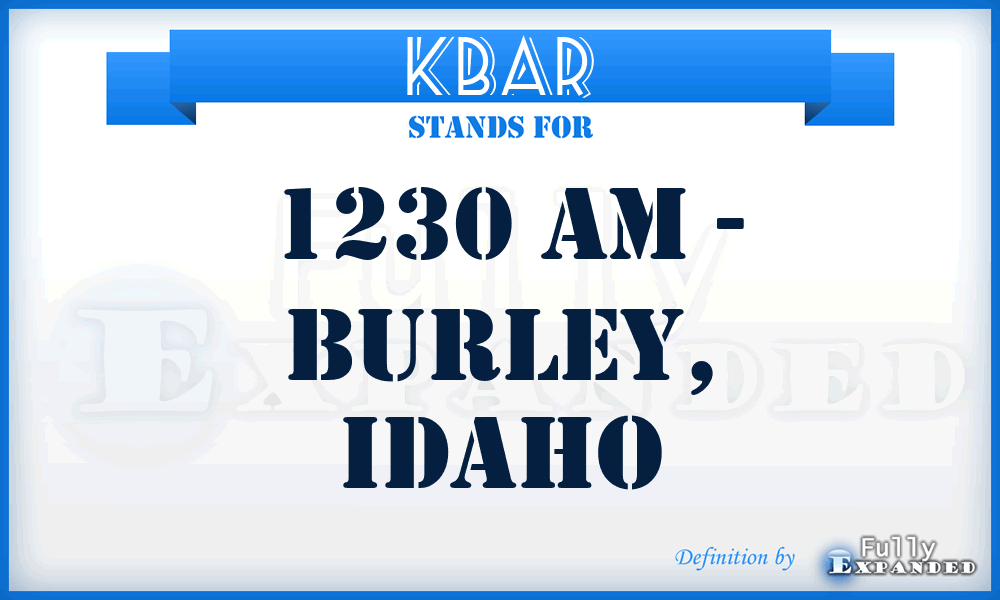 KBAR - 1230 AM - Burley, Idaho