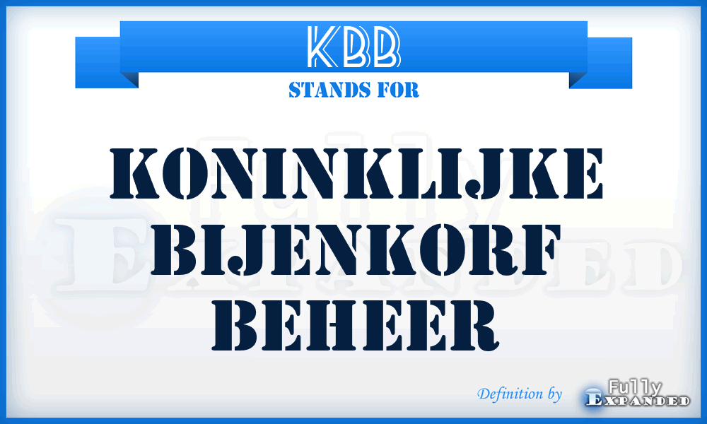 KBB - Koninklijke Bijenkorf Beheer