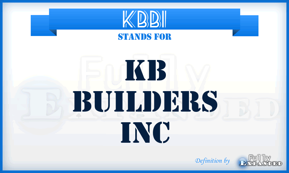 KBBI - KB Builders Inc