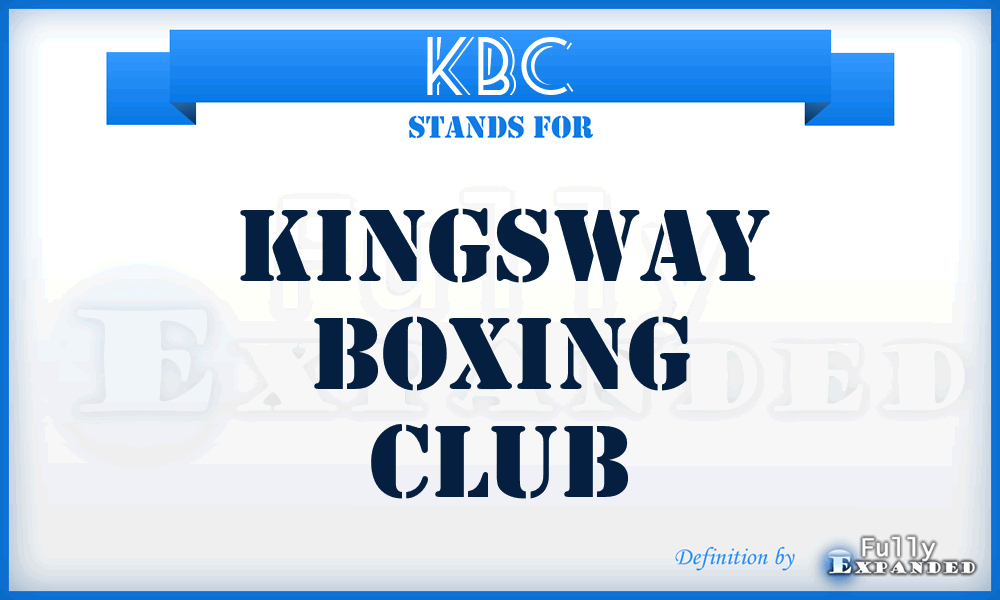 KBC - Kingsway Boxing Club