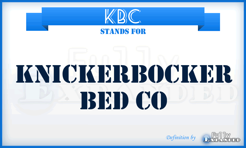 KBC - Knickerbocker Bed Co