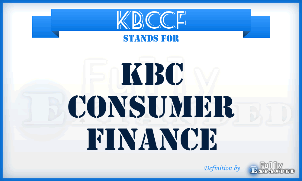 KBCCF - KBC Consumer Finance