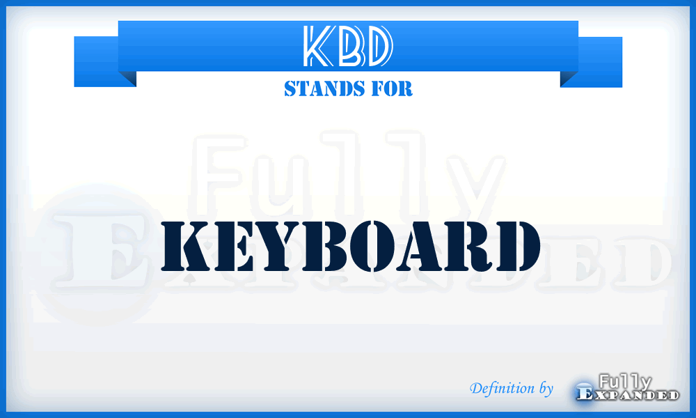 KBD - keyboard