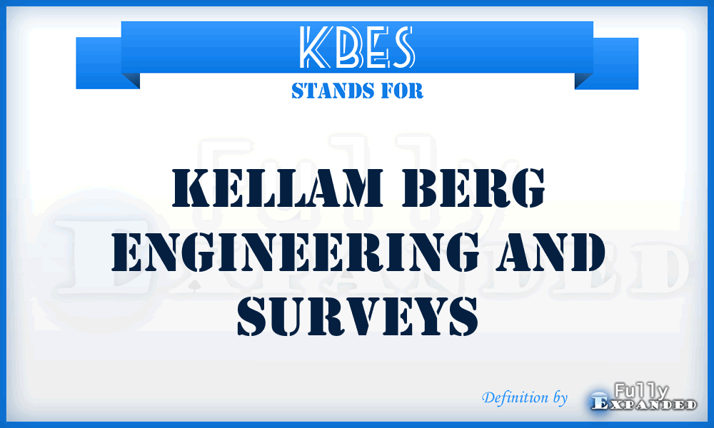 KBES - Kellam Berg Engineering and Surveys