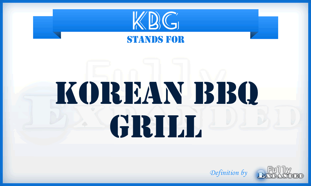 KBG - Korean BBQ Grill