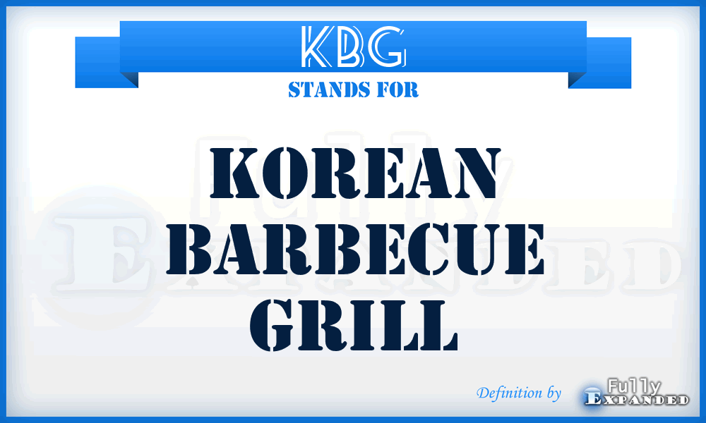 KBG - Korean Barbecue Grill