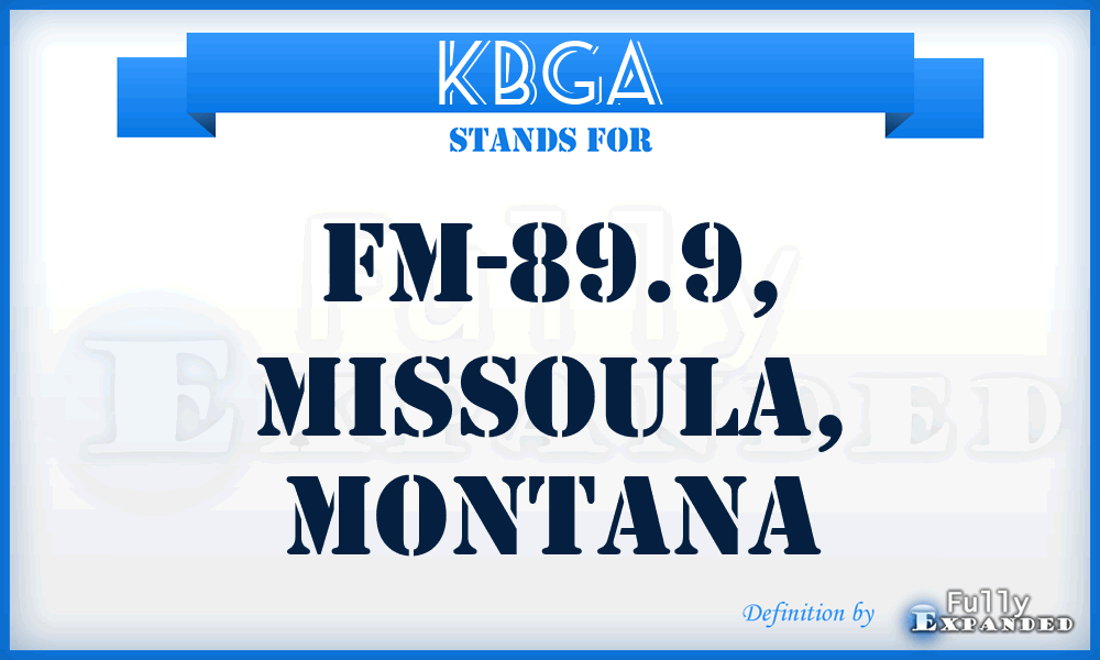 KBGA - FM-89.9, Missoula, Montana