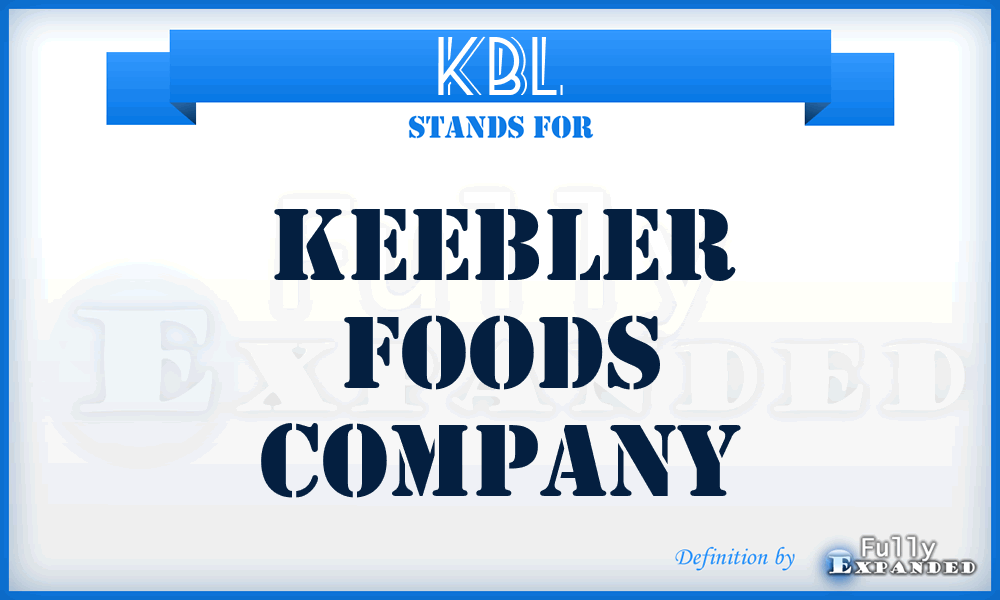 KBL - Keebler Foods Company