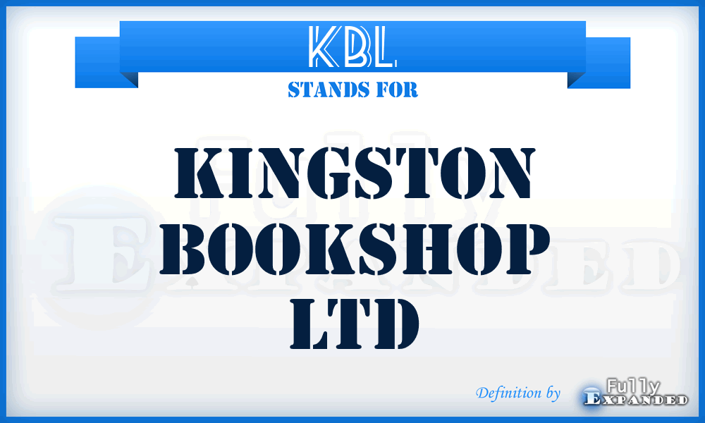 KBL - Kingston Bookshop Ltd