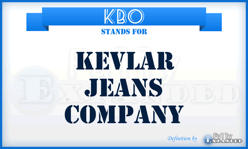 KBO - Kevlar Jeans Company