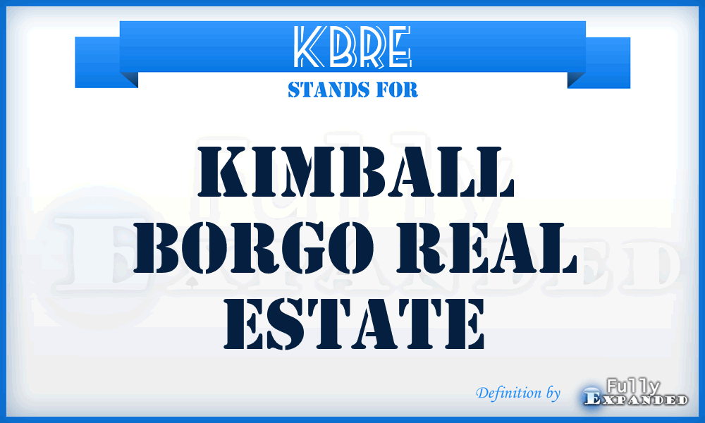 KBRE - Kimball Borgo Real Estate
