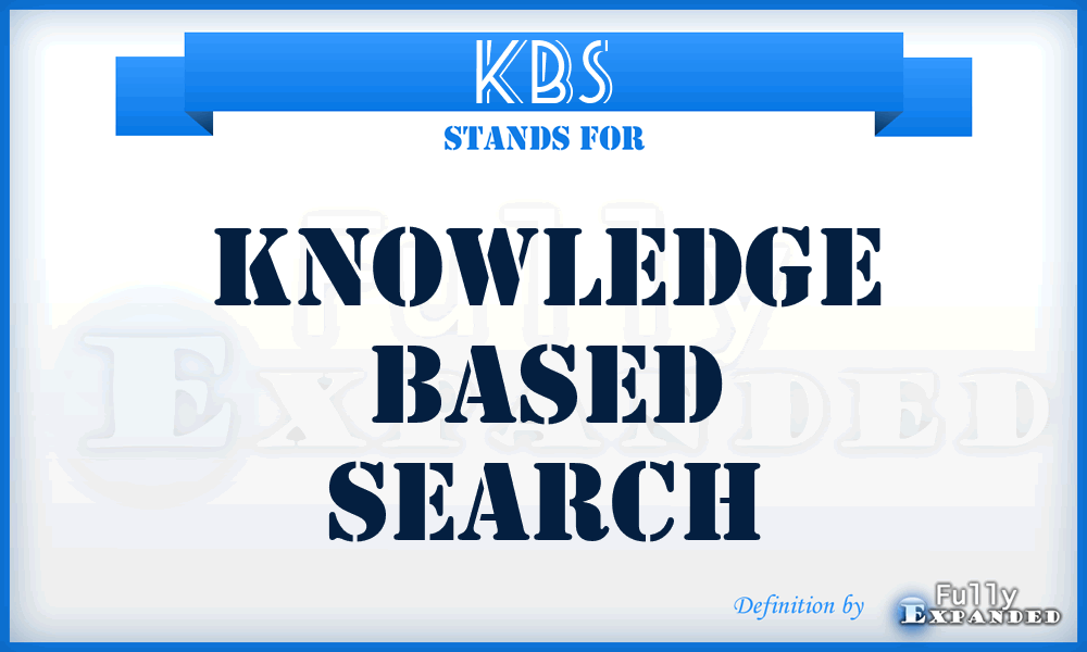 KBS - Knowledge Based Search