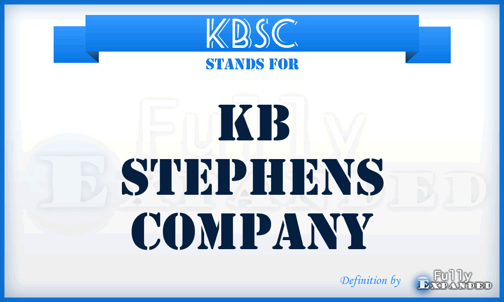 KBSC - KB Stephens Company