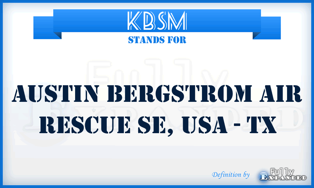 KBSM - Austin Bergstrom Air Rescue Se, USA - TX