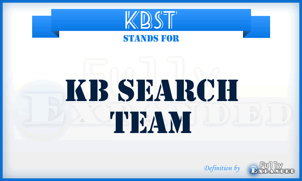 KBST - KB Search Team