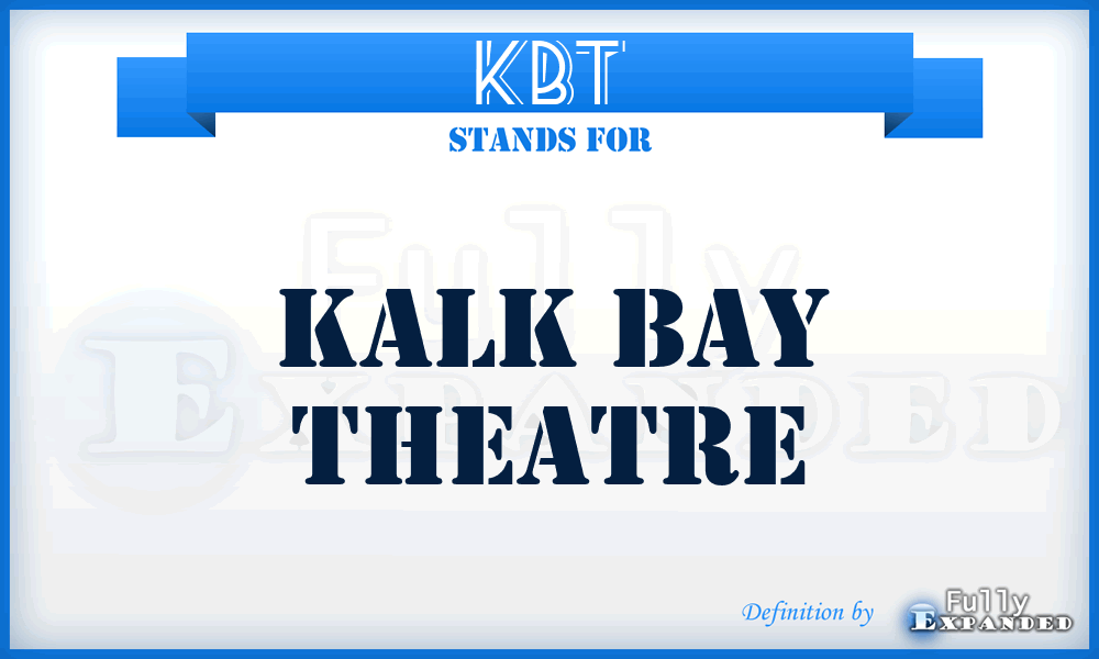 KBT - Kalk Bay Theatre