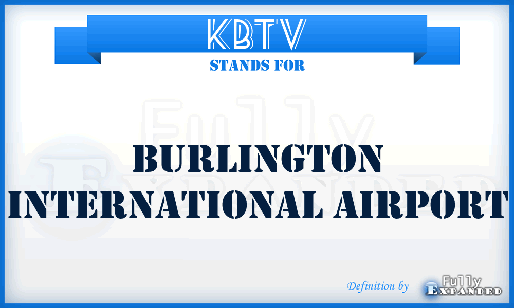 KBTV - Burlington International airport