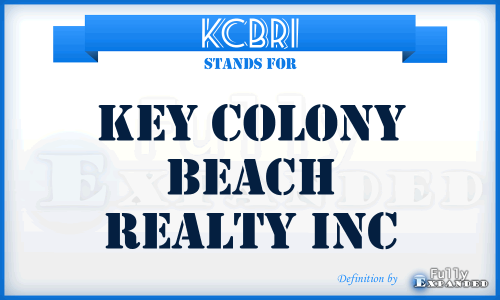 KCBRI - Key Colony Beach Realty Inc