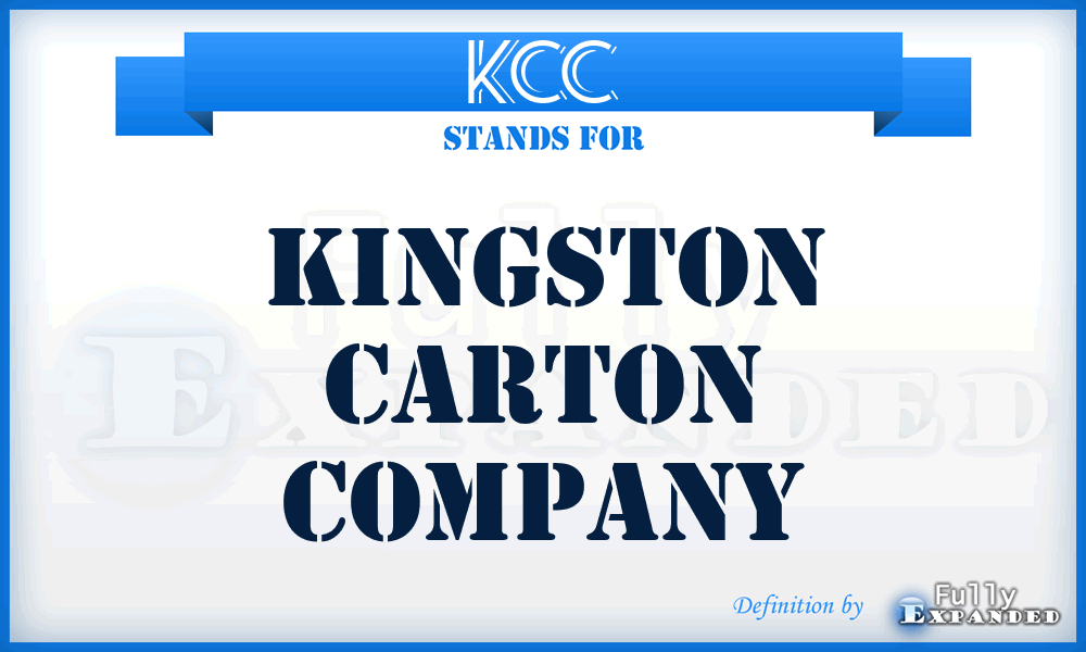 KCC - Kingston Carton Company