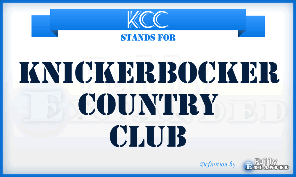 KCC - Knickerbocker Country Club